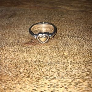 James Avery Silver and Gold Heart Ring